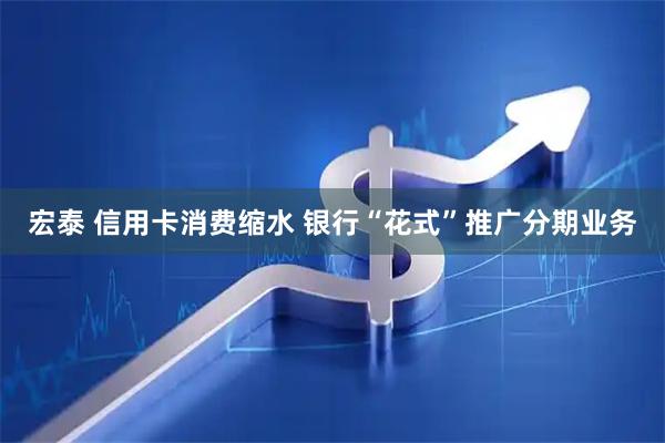 宏泰 信用卡消费缩水 银行“花式”推广分期业务