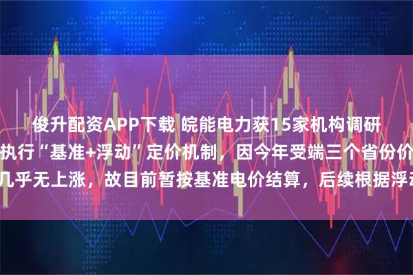 俊升配资APP下载 皖能电力获15家机构调研:吉泉配套煤电的电价执行“基准+浮动”定价机制,因今年受端三个省份价格几乎无上涨,故目前暂按基准电价结算,后续根据浮动部分进行清算(附调研问答)