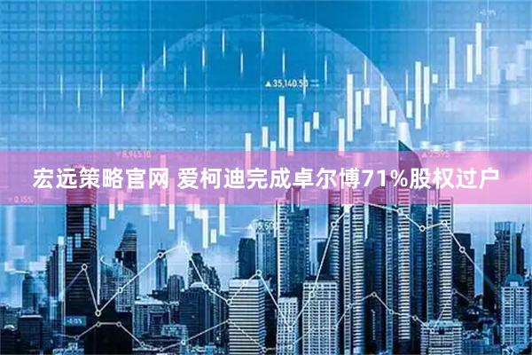 宏远策略官网 爱柯迪完成卓尔博71%股权过户